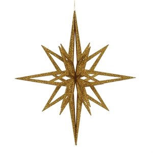 Vickerman 24&quot Contemporary Plastic Iridescent Star Christmas Ornament in Gold