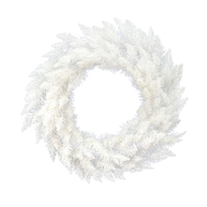 Vickerman 36&quot Plastic Spruce Artificial Christmas Wreath in Sparkle White