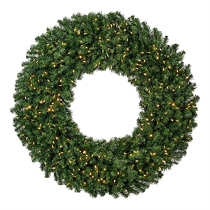 Vickerman 60&quot Douglas Fir LED Lights Artificial Christmas Wreath in Green