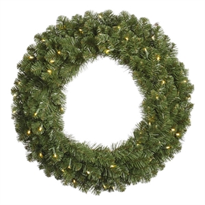 Vickerman 48&quot Grand Teton Double Sided LED Artificial Christmas Wreath in Green