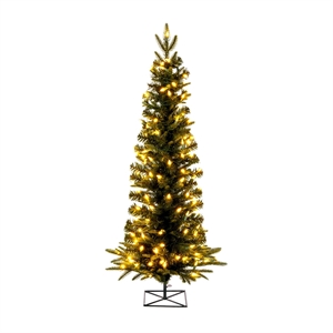 Vickerman 42&quot Bixley Pencil Fir LED Lights Artificial Christmas Tree in Green