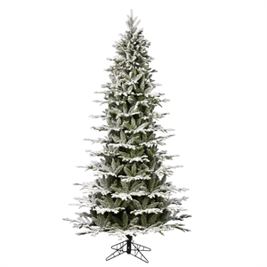 Vickerman 78&quot Flocked Kamas Fraiser Slim Artificial Christmas Tree in White