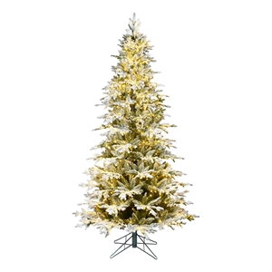Vickerman 108x57&quot Kamas Fraiser LED Artificial Christmas Tree in White
