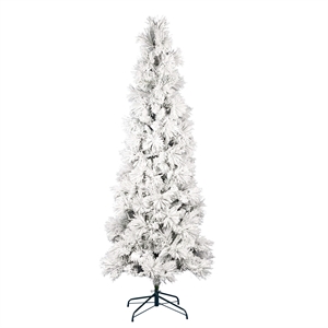 Vickerman 60&quot Atka Pine Pencil Artificial Christmas Tree in Flocked White
