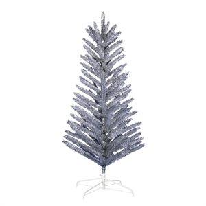 Vickerman 96&quot Plastic Artificial Christmas Tree in Vintage Aluminum Silver