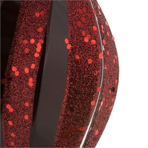 Vickerman 8&quot UV Candy Swirl Drop Christmas Ornaments in Burgundy Red (Set of 3)