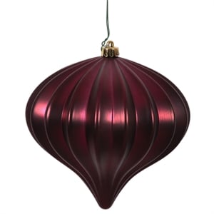 Vickerman UV Treated Onion Christmas Ornaments in Matte Wine Red (Set of 3)