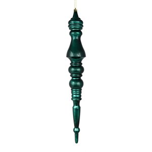 Vickerman 20&quot Finial Christmas Ornaments in Mercury Sea Blue