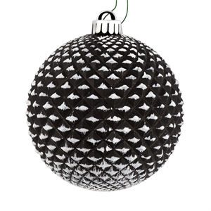 Vickerman 6&quot Plastic Durian Glitter Ball Ornaments in Burgundy Red (Set of 4)