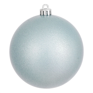 Vickerman 4&quot Plastic Ball Ornaments in Candy Baby Blue (Set of 6)