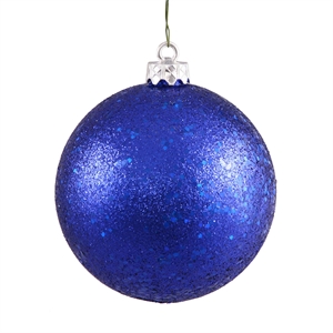Vickerman 12&quot Contemporary Plastic Ball Ornament in Sequin Cobalt Blue