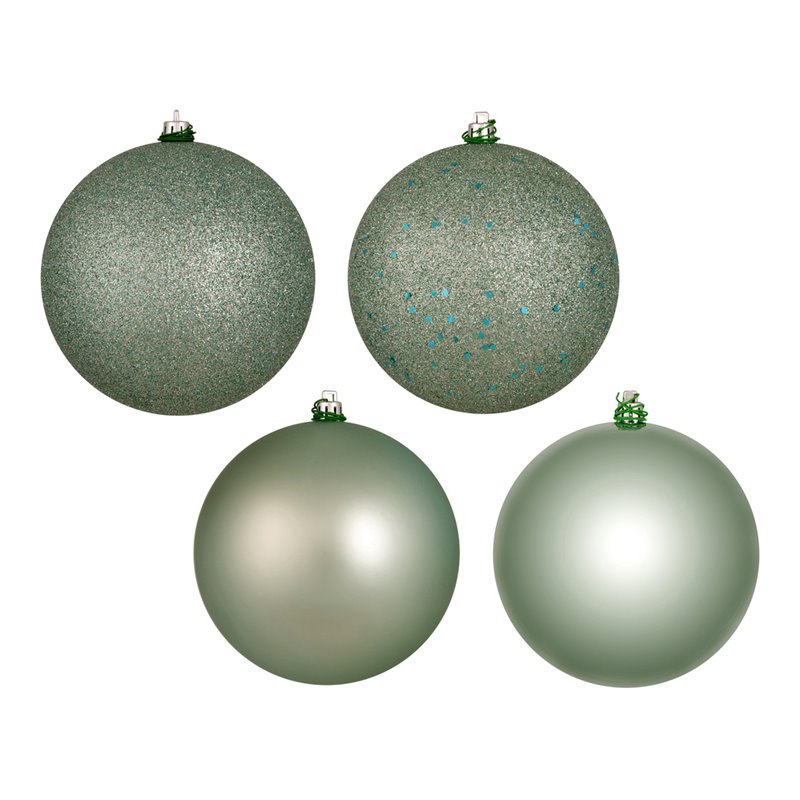 Vickerman 4 Silver Matte Ball Ornament - Set of 6 - Shatterproof and UV  Resistant Plastic - Silver Christmas Decor - Silver Holiday Decorations 