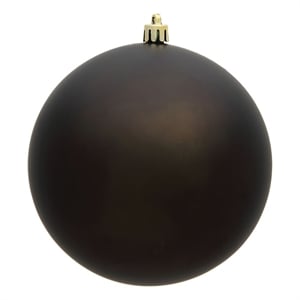 Vickerman 4.75&quot Plastic Ball Ornaments in Matte Gunmetal Gray (Set of 4)
