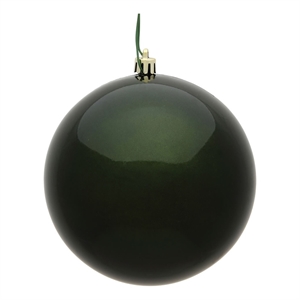 Vickerman 6&quot Plastic Ball Ornaments in Candy Moss Green (Set of 4)