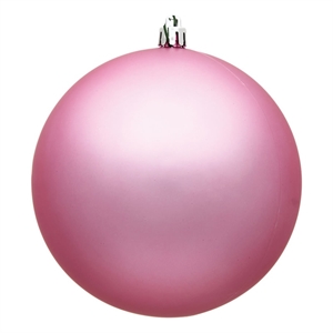 Vickerman 3&quot Plastic Ball Ornaments in Matte Pink (Set of 12)