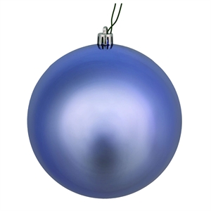 Vickerman 12&quot Contemporary Plastic Ball Ornament in Shiny Periwinkle Blue