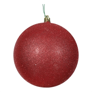Vickerman 2.75&quot Plastic Ball Ornaments in Glitter Red (Set of 12)