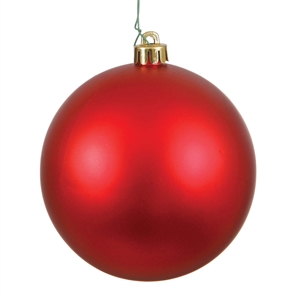 Vickerman 3&quot Plastic Ball Ornaments in Matte Red (Set of 32)
