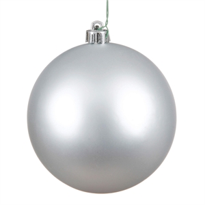 Vickerman 2.75&quot Plastic Ball Ornaments in Matte Silver (Set of 12)
