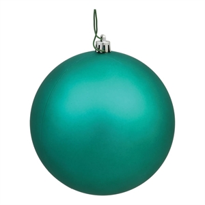 Vickerman 2.4&quot Plastic Ball Ornaments in Matte Teal Blue (Set of 24)