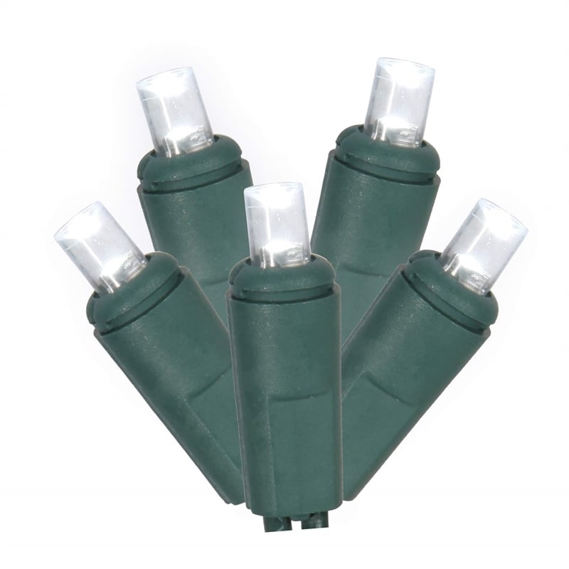 Vickerman 25' Wide Angle LED Color Box Christmas Twinkle Light Set in Pure White