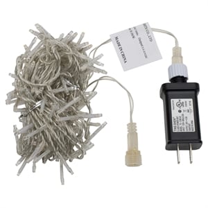 Vickerman 24' Wide Angle LED Clear Wire Christmas Light Set in Warm White