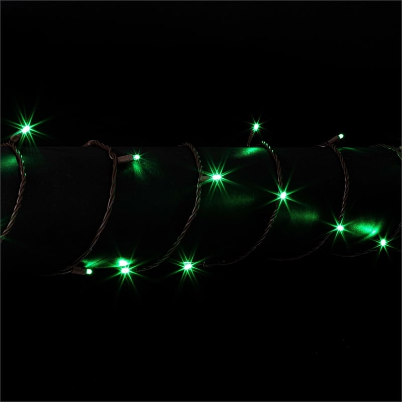 Vickerman 25' Brown Wire Non-Rectified LED Christmas Light Strand in Green