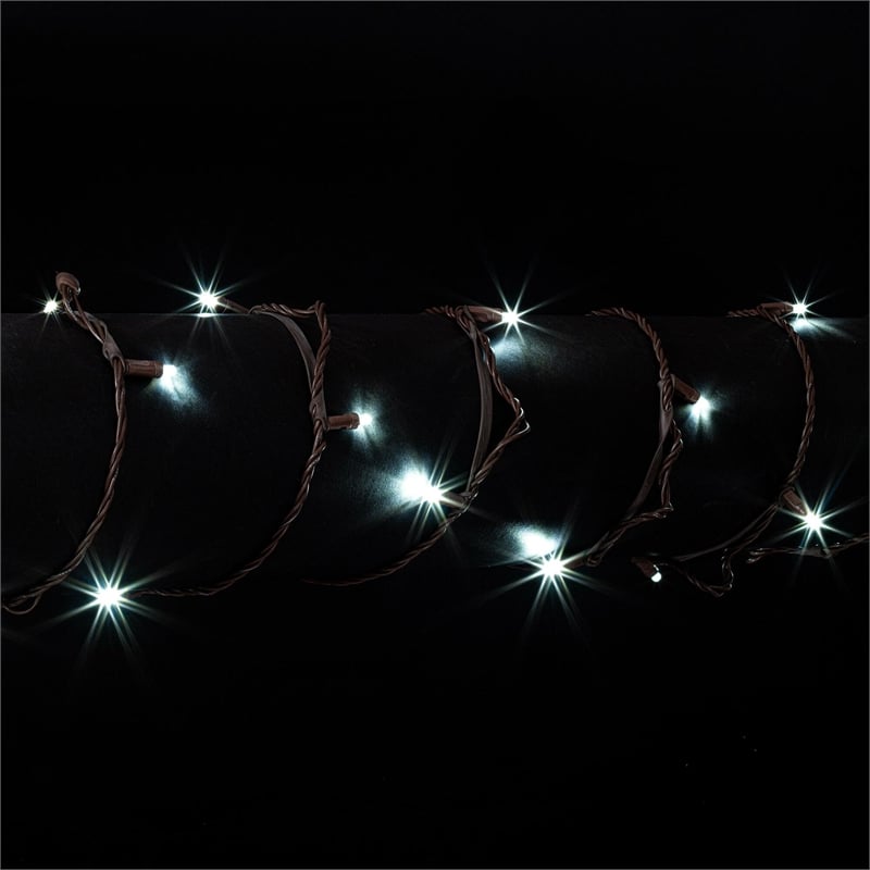 Vickerman 25' Brown Wire Non-Rectified LED Christmas Light Strand in Pure White