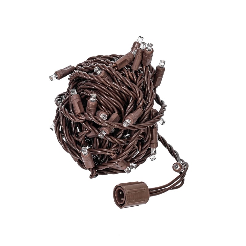 Vickerman 25' Brown Wire Non-Rectified LED Christmas Light Strand in Pure White