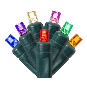 Vickerman 25' Wide Angle LED Poly Bag Christmas Light Set in Multi-Color