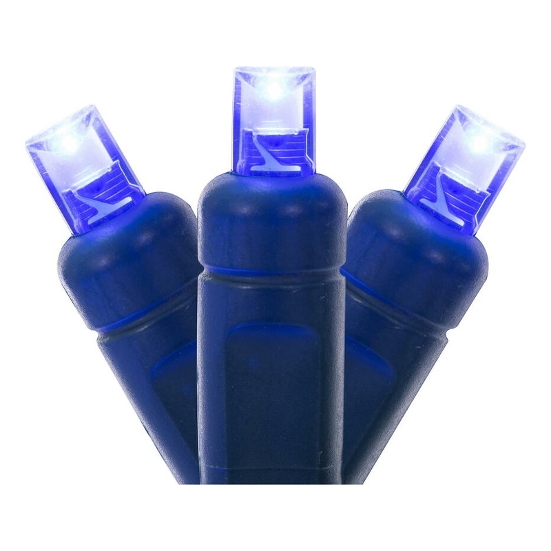 Vickerman 50' Wide Angle LED Color Box Christmas Light Set in Blue