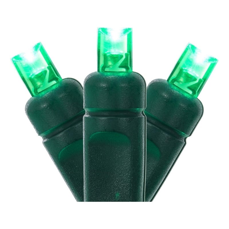 Vickerman 25' Wide Angle LED Poly Bag Christmas Light Set in Green