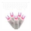 Vickerman 9' Color Box Angle LED Icicle Christmas Light Set in Pink