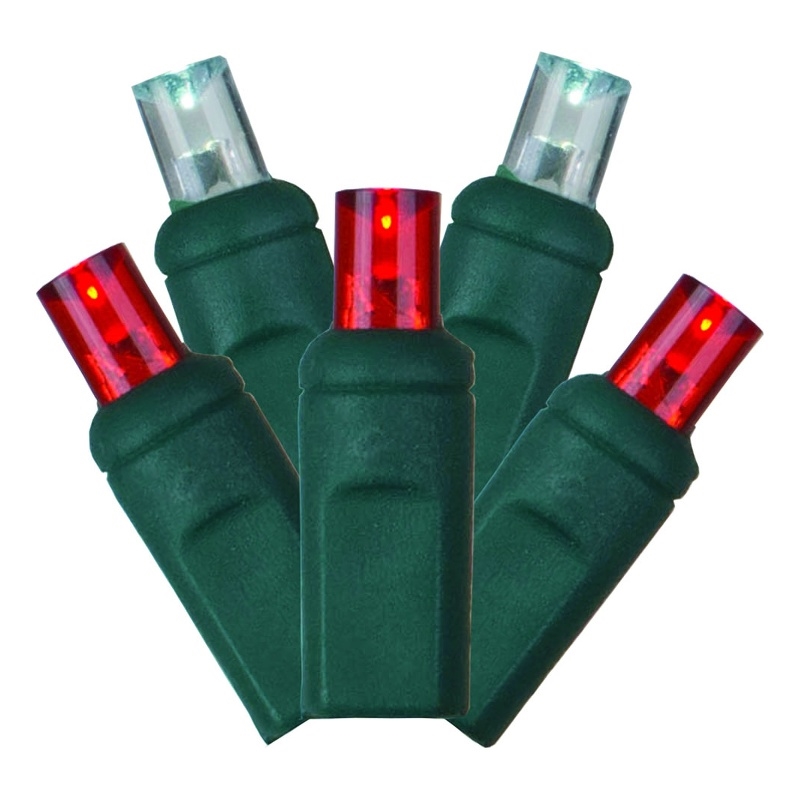 Vickerman 25' Wide Angle LED Color Box Christmas Light Set in Red/White