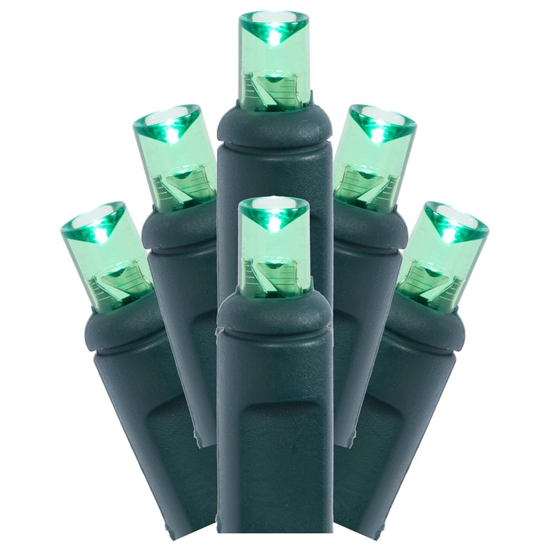 Vickerman 25' Wide Angle LED Color Box Christmas Light Set in Lime Green