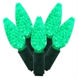 Vickerman 34' Color Box Single  C6 LED Christmas Light Set in Green