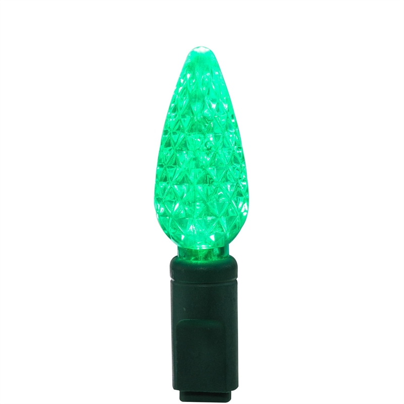 Vickerman 34' Color Box Single  C6 LED Christmas Light Set in Green
