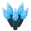 Vickerman 34' Color Box Single  C6 LED Christmas Light Set in Teal Blue