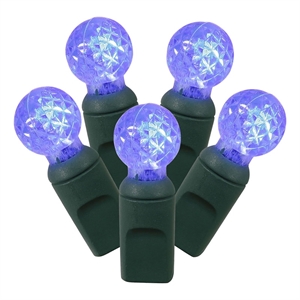 Vickerman 25' Color Box G12 Berry LED Christmas Light Set in Blue