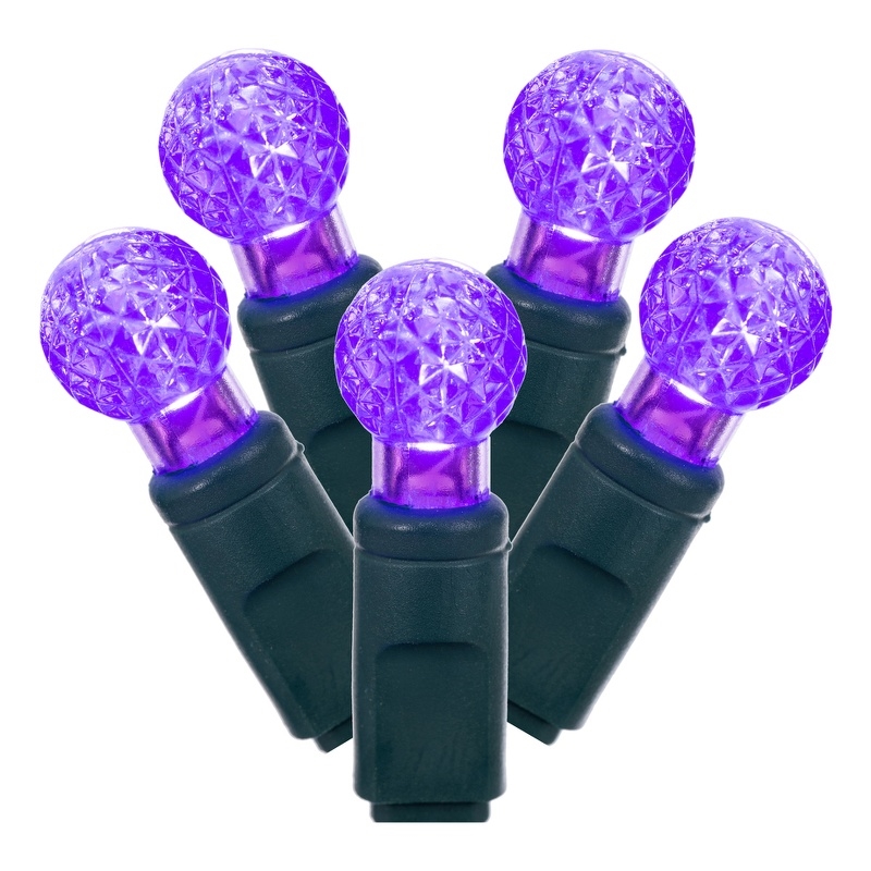 Vickerman 25' Color Box G12 Berry LED Christmas Light Set in Purple