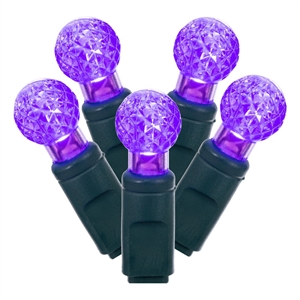 Vickerman 25' Color Box G12 Berry LED Christmas Light Set in Purple