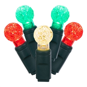 Vickerman 25' Color Box G12 Berry LED Christmas Light Set in Red/White/Green