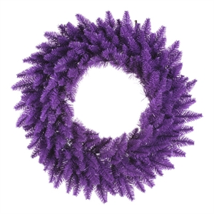 Vickerman 24&quot Fir Dura-lit LED Artificial Christmas Wreath in Purple