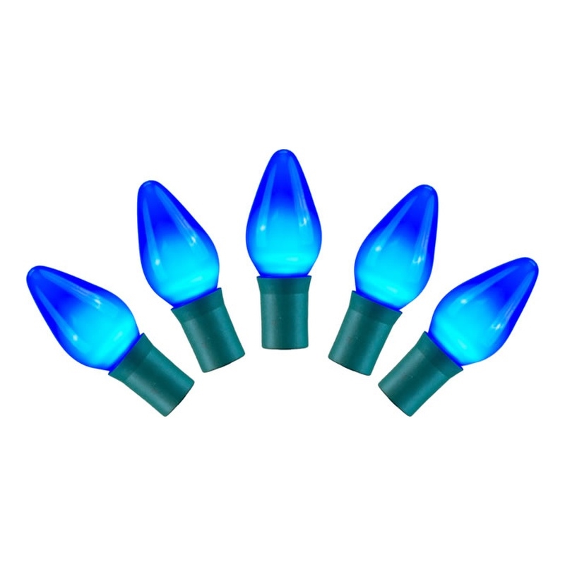 Vickerman 16' Color Box C7 LED Christmas Light Set in Blue Finish