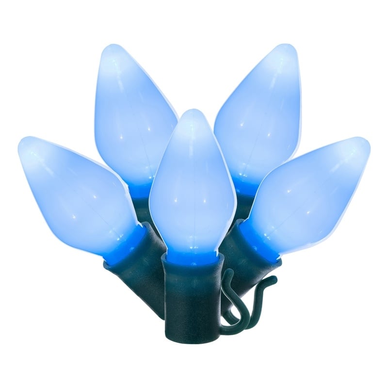 Vickerman 16' Color Box C7 LED Christmas Light Set in Teal Blue