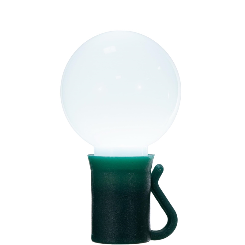 Vickerman 16' Opaque Ceramic G30 LED Christmas Light Set in Red/White