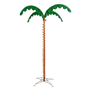 Vickerman 7' LED Rope Light Halographis Leaves Palm Tree in Green/Orange