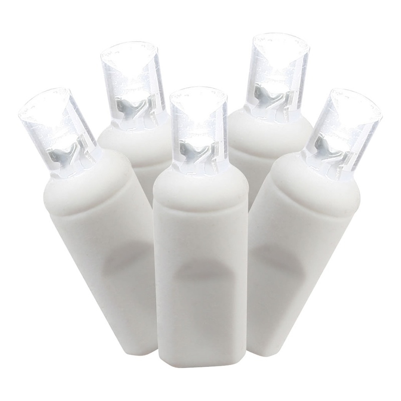 Vickerman 50' Poly Bag Wide Angle LED Christmas Light Set in Pure White