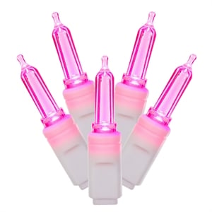 Vickerman 34' Color Box Italian LED Christmas Light Set in Pink