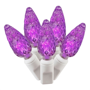 Vickerman 34' Color Box C6 LED Christmas Light Set in Purple